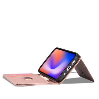 8. Magnet Card Case for iPhone 12 Pro Pouch Card Wallet Card Stand Pink