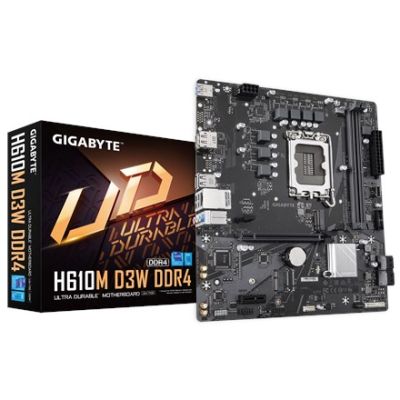 5. Gigabyte H610M D3W DDR4 motherboard, Intel H610, LGA1700, 2xDDR4, mATX