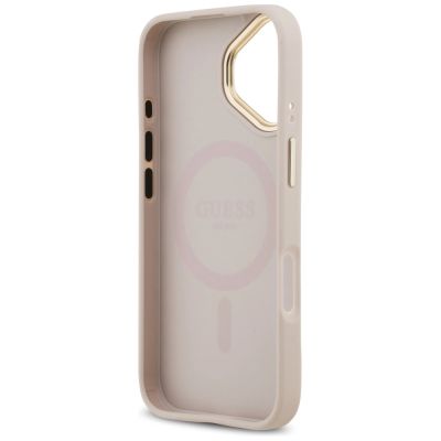 7. Guess Grained Strass Logo MagSafe case for iPhone 17 - pink