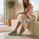 7. Women's leather openwork shoes green Rieker 49956-52