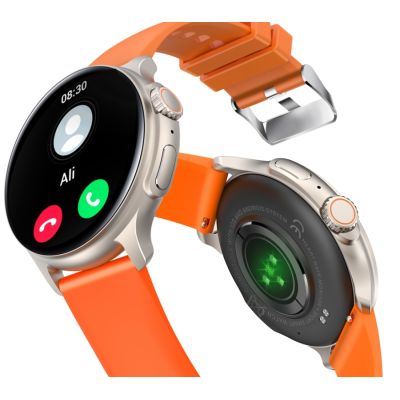 4. Men's Smartwatch RUBICON RNCF12 Titanium/Orange SMARUB245