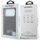 8. Karl Lagerfeld Saffiano Small Script Metal Logo MagSafe Case for iPhone 17 Pro Max / 18 Pro Max - Burgundy