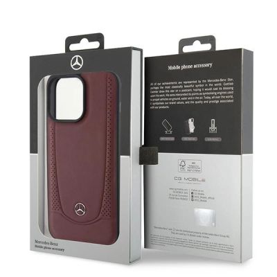 8. Mercedes MEHCP15LARMRE iPhone 15 Pro 6.1" red/red hardcase Leather Urban Bengale