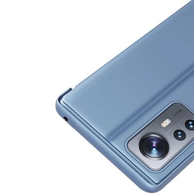 8. Clear View Case cover for Xiaomi 12 Lite cover with a flap black