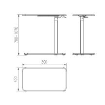 Desk/Table with adjustable height LAPTOP DESK white