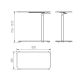 Desk/Table with adjustable height LAPTOP DESK white