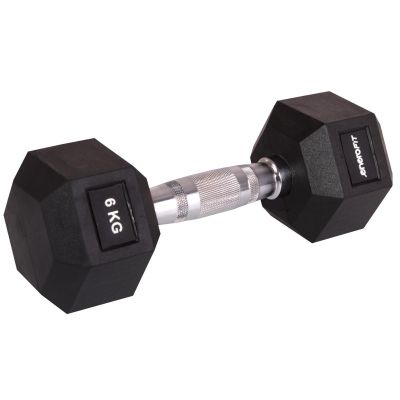 5. HEX RUBBER Dumbbell 6 KG ENERO FIT