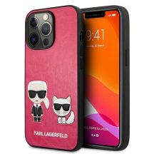 Karl Lagerfeld Ikonik Karl&Choupette Case for iPhone 13 Pro / iPhone 13 - Fuchsia