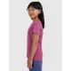 5. Girls' regular-fit plain T-shirt 4F 4FJRAW25TTSHF3233-50S