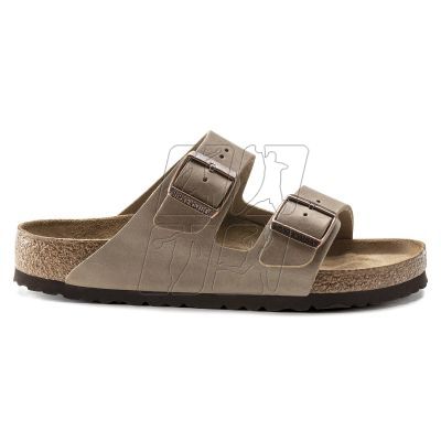 5. Birkenstock Arizona Soft Footbed Oiled Leather Tabacco Brown Narrow Women's/Men's Slides (0552813)