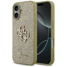 Guess Fixed Glitter Big 4G case for iPhone 17 - gold