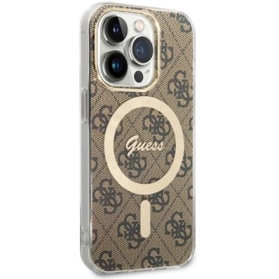 3. Guess GUHMP14LH4STW iPhone 14 Pro 6.1" brown/brown hardcase 4G MagSafe