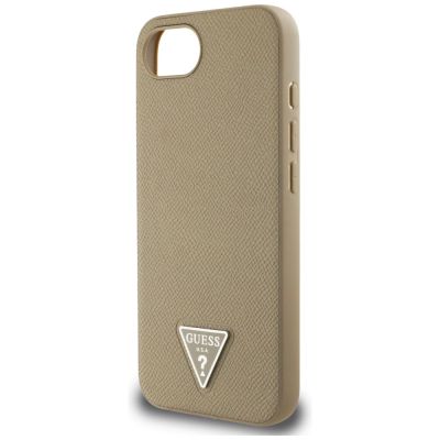 6. Guess Grained Triangle MagSafe case for iPhone 16e - brown