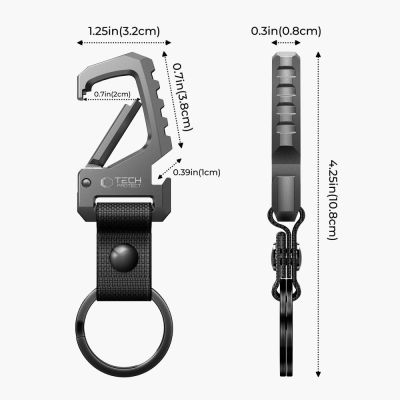 7. Tech-Protect Slidelock Keychain - Black and Gray
