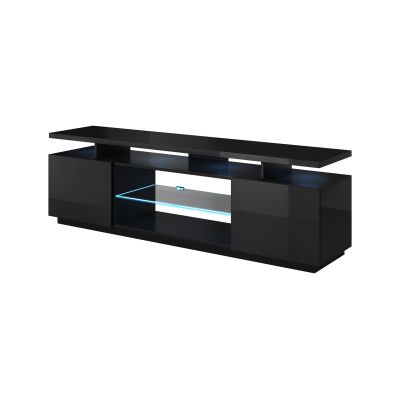 EVA TV cabinet 180x40x52 black/gloss black