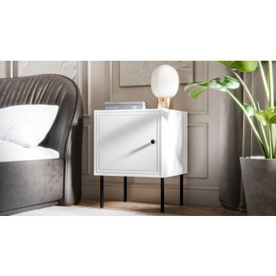 3. PALAZZO BIS bedside table 2 pcs 45x39xH59 white matt