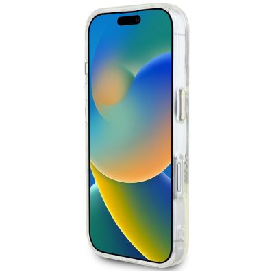 5. Guess IML Metal Colored Circle Classic Logo MagSafe iPhone 16 Case - Pink