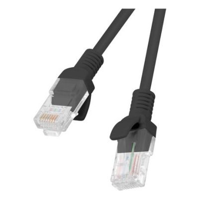 PATCHCORD CAT.5E UTP 2M BLACK FLUKE PASSED LANBERG 10-PACK