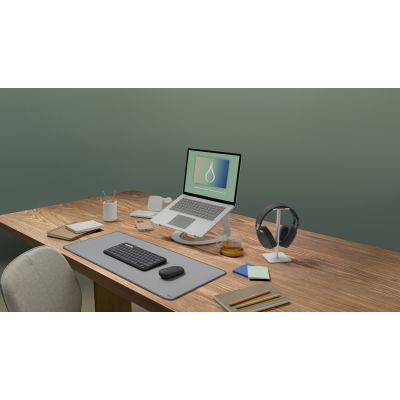 9. Logitech 920-012239 Keyboard Mouse Included Universal RF Wireless + Bluetooth QWERTY American International Graphite