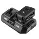 7. Energy+ set 2x 4ah battery with double charger