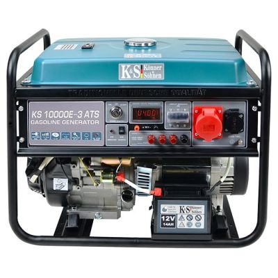 8. Könner & Söhnen KS 10000E-3 ATS Generator 7500 W 25 l Petrol Black, Marine