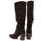 5. Women’s chocolate brown block-heel boots Jezzi MR2623-7