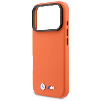 6. BMW M Metal Logo MagSafe Case for iPhone 17 Pro Max - Orange