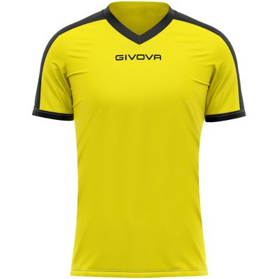 4. Givova Revolution Interlock T-shirt yellow and black MAC04 0710