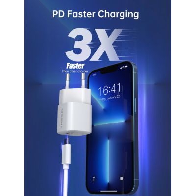 3. Choetech PD5007 USB-C PD 30W GaN wall charger - white