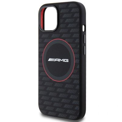 6. Mercedes AMG Silicone Carbon Pattern MagSafe Case for iPhone 13 / 14 / 15 - Black