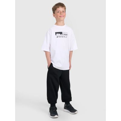 4. Boy's oversize T-shirt with print 4F 4FJRAW25TTSHM3065-10S