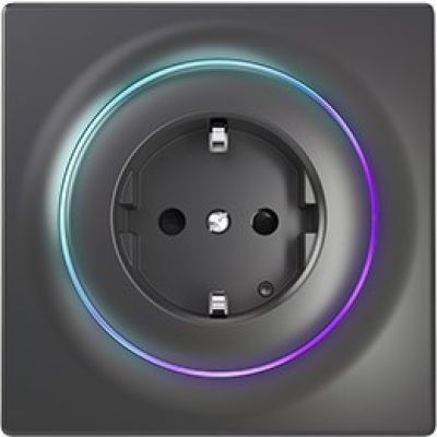 FIBARO Outlet Walli Type F Smart Electrical Socket, Anthracite (FGWOF-011-8)