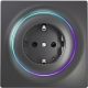 FIBARO Outlet Walli Type F Smart Electrical Socket, Anthracite (FGWOF-011-8)