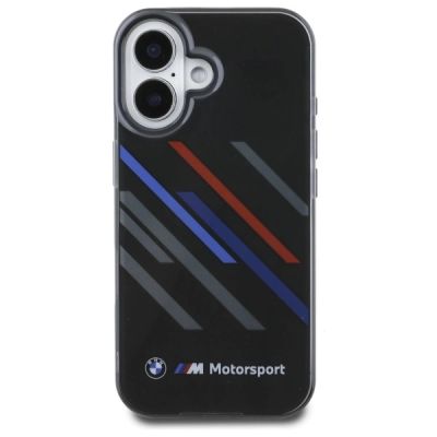 3. BMW Motosport IML Random Stripes iPhone 16 Plus Case - Black
