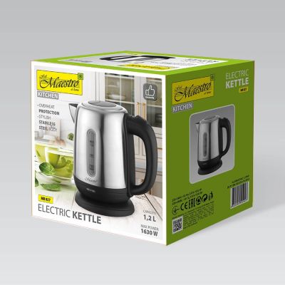 4. Electric metal kettle 1.2l 1630W MAESTRO MR-027