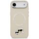3. Karl Lagerfeld Karl & Choupette Pins MagSafe Case for iPhone Air - Beige
