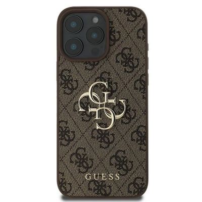 3. Guess 4G Big Logo Case for iPhone 16 Pro - Brown