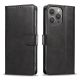 2. Leather Book Case for iPhone 16 Pro - black