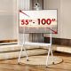 9. MACLEAN TV STAND / TROLLEY, CAMERA SHELF, ON WHEELS, 55-100", MAX. LOAD 120KG/10KG SHELF, MAX. VESA 900X600 MC-114