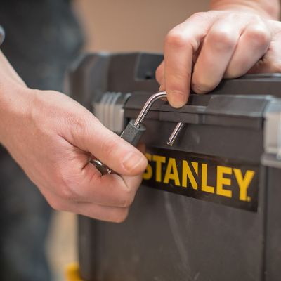 18. Stanley Essential Hard Tool Case Plastic Gray, Yellow