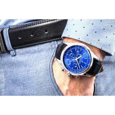 4. Men's Watch Giewont Chronograph Sapphire Silver Blue GW7650-A3