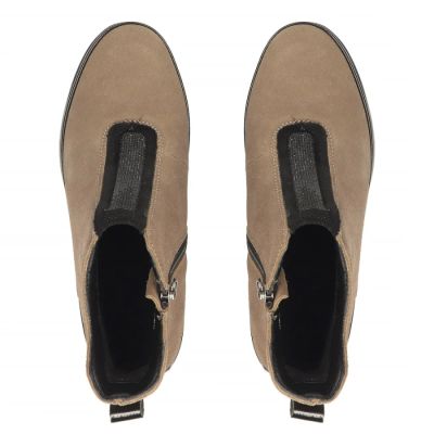 5. Women's beige platform ankle boots Filippo DBT8264
