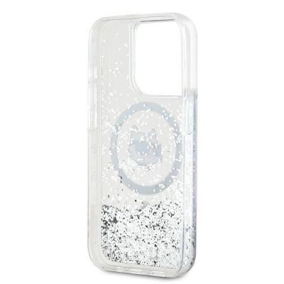 6. Karl Lagerfeld Liquid Glitter Choupette Head MagSafe case for iPhone 13 Pro Max - transparent