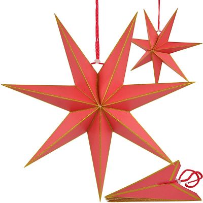 RED PAPER STAR DECORATION 60 CM SASKA GIFT & DECOR