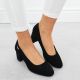 4. Black suede pumps with a block heel Sergio Leone PB178
