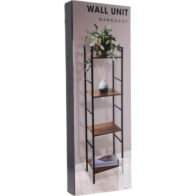 8. BLACK METAL SHELVING 4 SHELVES 29.5x23.5x106.5CM