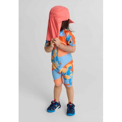 7. Reima Biitsi children's hat with a baseball cap, sun protection, red (5300152A-3240)