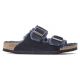 8. Birkenstock Arizona VL Shearling Midnight Suede Leather Insulated Flip-Flops Wide Regular (1020592)