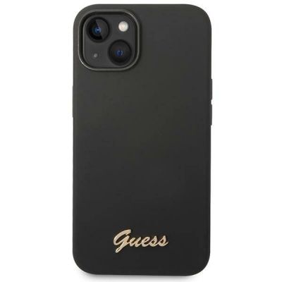 3. Guess GUHCP14MSLSMK iPhone 14 Plus 6.7 "black / black hard case Silicone Vintage Gold Logo