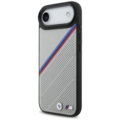 2. BMW M Tricolor Metal Logo MagSafe Case for iPhone 17 Air - Gray